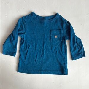 Koala Kids Blue Long Sleeve Shirt Boys 12 Months